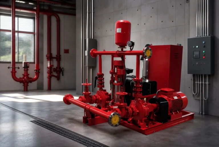 What does fire pump package do?